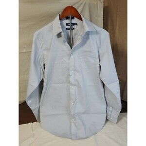 NWOT boys Izod button down stretch dress shirt pale grayish-blue Size 18/20/XL